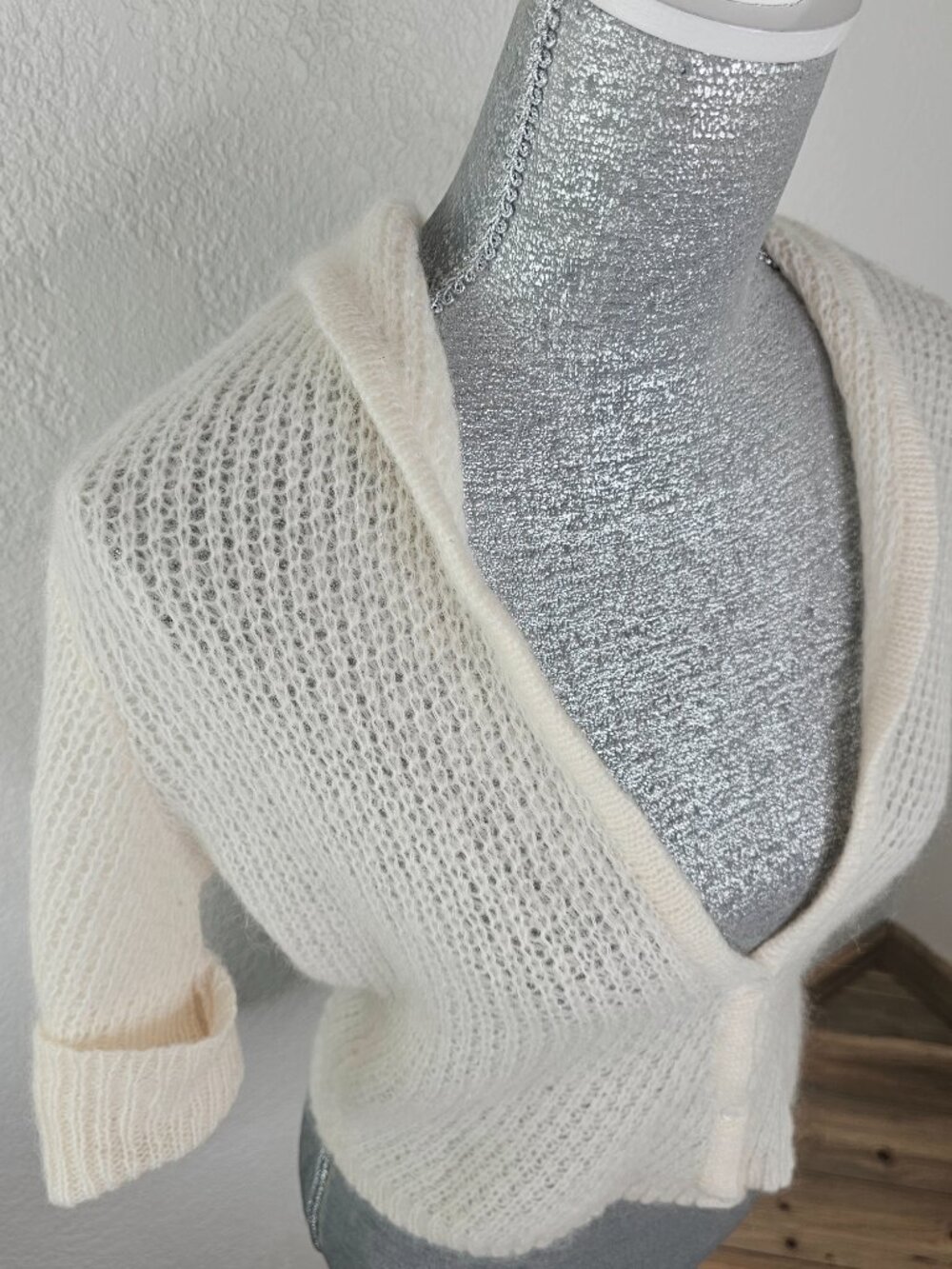 Express Cropped Wool Mohair Cardigan